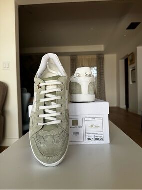 DIOR STAR SNEAKER IN PALE GREEN WITH BOX NEVER WORN, SIZE 36.5 EU